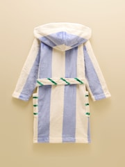 Joules Boys' Snug Blue Stripe Dressing Gown - Image 2 of 4