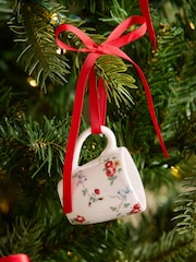 Cath Kidston Set of 3 Red/Green Mug Decorations - Image 2 of 5
