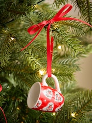 Cath Kidston Set of 3 Red/Green Mug Decorations - Image 3 of 5