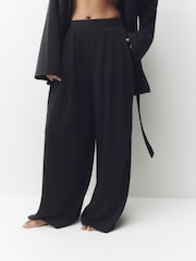 Black Studio Wide Leg Jogger Trousers - Image 1 of 4