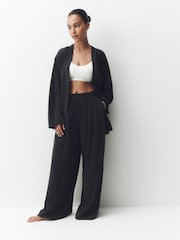 Black Studio Wide Leg Jogger Trousers - Image 2 of 4
