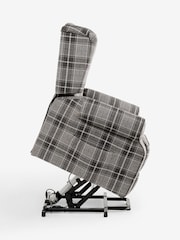 Smart Woven Check Grey Sherlock Recliner Chair - Image 12 of 15