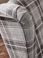 Smart Woven Check Grey Sherlock Recliner Chair - Image 5 of 15
