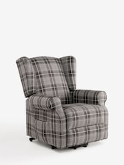 Smart Woven Check Grey Sherlock Recliner Chair - Image 7 of 15