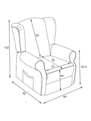 Smart Woven Check Grey Sherlock Recliner Chair - Image 8 of 15