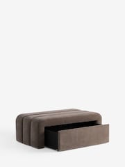 Opulent Chenille Mink Brown Stella Storage Drawer Coffee Table - Image 6 of 8