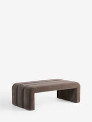 Opulent Chenille Mink Brown Stella Storage Drawer Coffee Table - Image 7 of 8