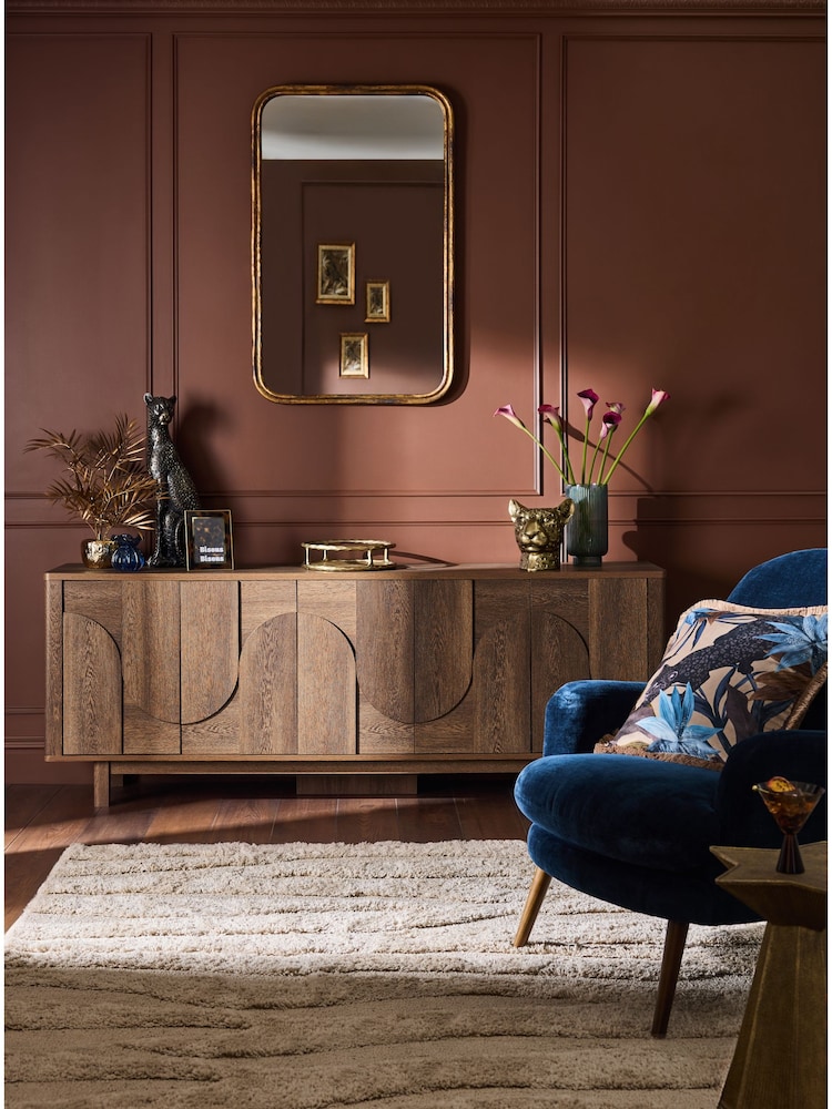 Cross Hatch Luxe Chenille Navy Blue Foxton Accent Chair - Image 2 of 10 Cross Hatch Luxe Chenille Navy Blue Foxton Accent Chair - Image 2 of 10