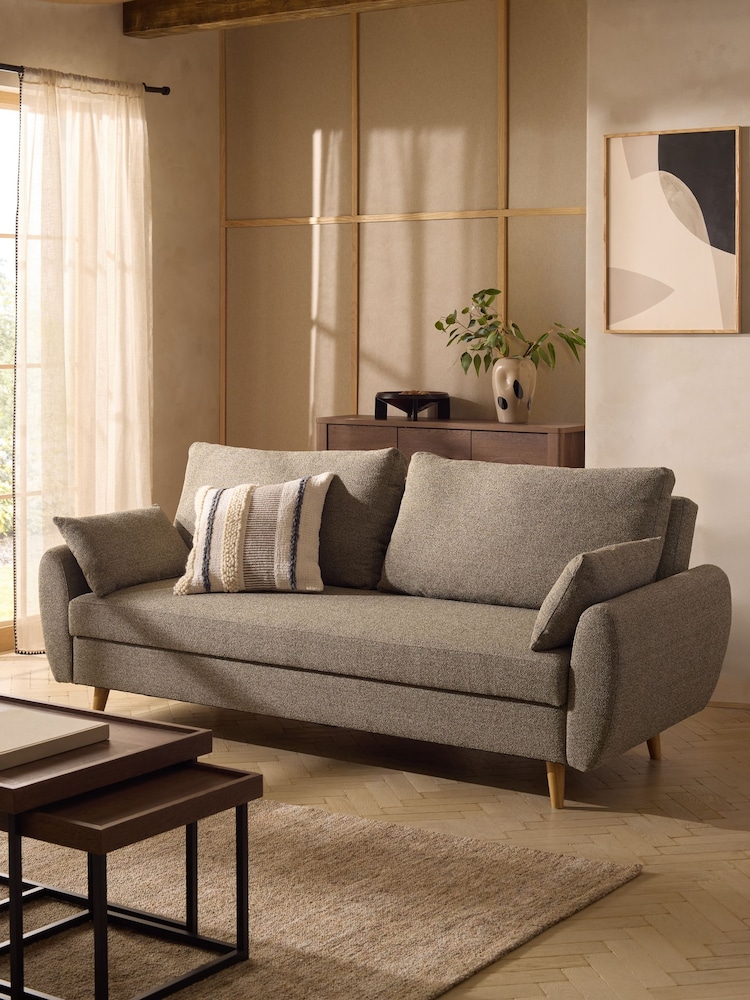 Chunky Marl Olive Green Wilson Double Sofa Bed - Image 1 of 15