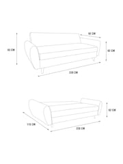 Chunky Marl Olive Green Wilson Double Sofa Bed - Image 5 of 15