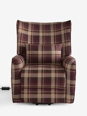 Cosy Check Plum Purple Pendry Recliner Chair - Image 11 of 13