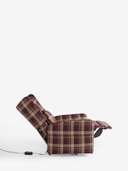 Cosy Check Plum Purple Pendry Recliner Chair - Image 12 of 13