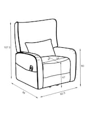Cosy Check Plum Purple Pendry Recliner Chair - Image 3 of 13