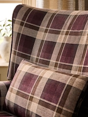 Cosy Check Plum Purple Pendry Recliner Chair - Image 8 of 13