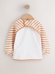 Rust stripe Weaning And Feeding Sleeved Bib - Image 4 of 8