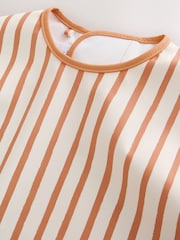 Rust stripe Weaning And Feeding Sleeved Bib - Image 5 of 8