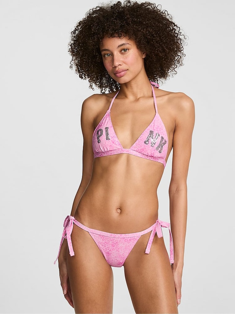 Victoria's Secret Pink Pink Leopard Cheeky Bikini Bottoms - Image 2 of 2