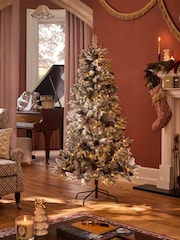 Laura Ashley Green 6ft Pre Lit Frosted Christmas Tree - Image 2 of 6