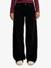 Superdry Black Mid Baggy Mini Cord Trousers - Image 4 of 7