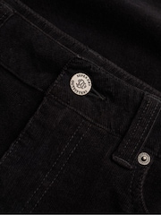 Superdry Black Mid Baggy Mini Cord Trousers - Image 6 of 7