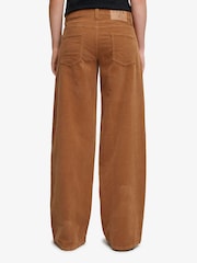 Superdry Tan Brown Mid Baggy Mini Cord Trousers - Image 5 of 8