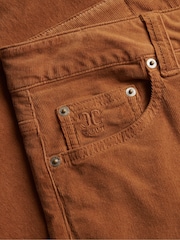 Superdry Tan Brown Mid Baggy Mini Cord Trousers - Image 7 of 8