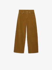 Superdry Tan Brown Mid Baggy Mini Cord Trousers - Image 8 of 8