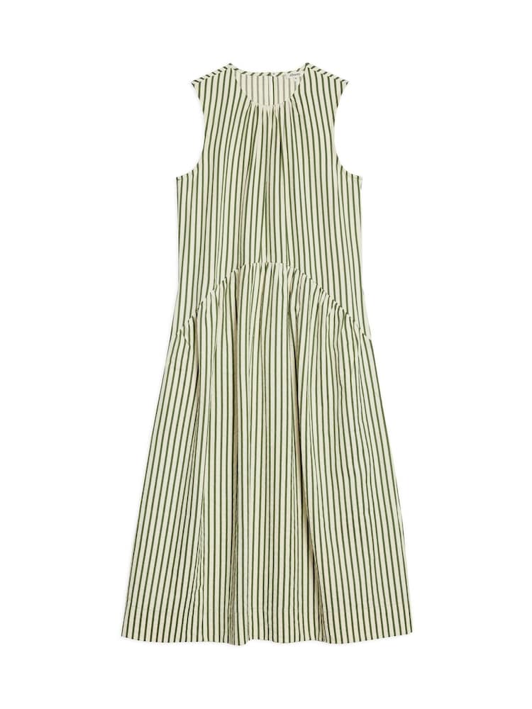 Albaray Green Iconic Stripe Sleeveless Dress - Image 5 of 5 Albaray Green Iconic Stripe Sleeveless Dress - Image 5 of 5