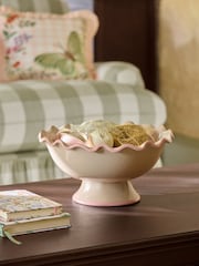 Cath Kidston Pink/Cream Footed Bowl - Image 1 of 5