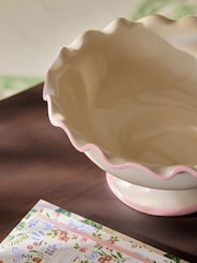 Cath Kidston Pink/Cream Footed Bowl - Image 4 of 5