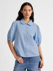 Blue Stripe Short Sleeve Shirt - Image 1 of 4
