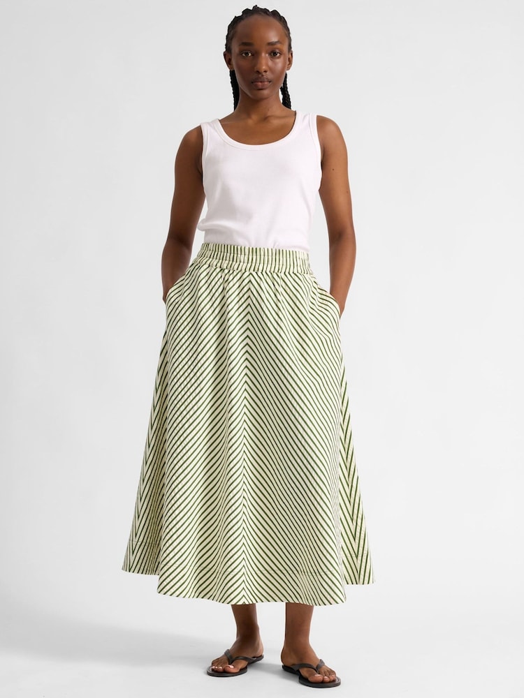 Green Stripe Skirt - Image 1 of 5