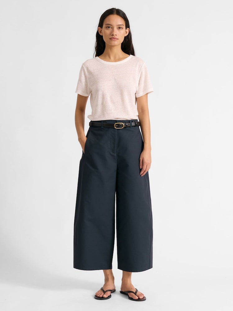 Albaray Blue Wide Leg Barrel Trousers - Image 1 of 4