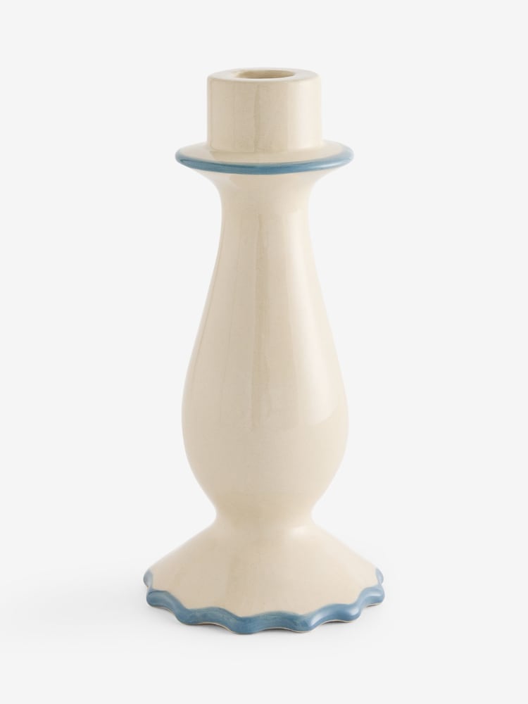 Cath Kidston Cream/Blue Taper Candle Holder - Image 4 of 4 Cath Kidston Cream/Blue Taper Candle Holder - Image 4 of 4