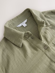 Khaki Green Long Sleeve Doublecloth Shirt - Image 3 of 3