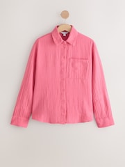 Pink Long Sleeve Doublecloth Shirt - Image 1 of 3