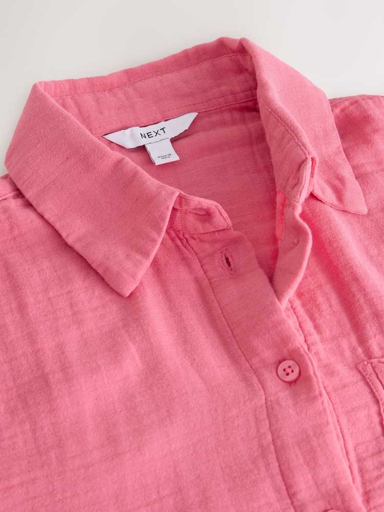 Pink Long Sleeve Doublecloth Shirt - Image 2 of 3