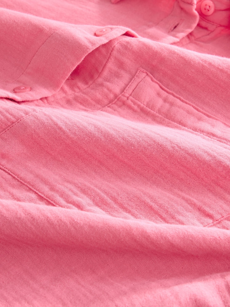 Pink Long Sleeve Doublecloth Shirt - Image 3 of 3