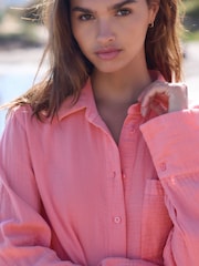 Pink - Long Sleeve Doublecloth Shirt - Bild 4 von 8