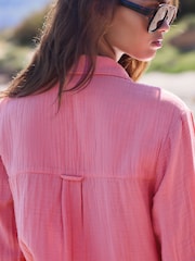 Pink - Long Sleeve Doublecloth Shirt - Bild 5 von 8