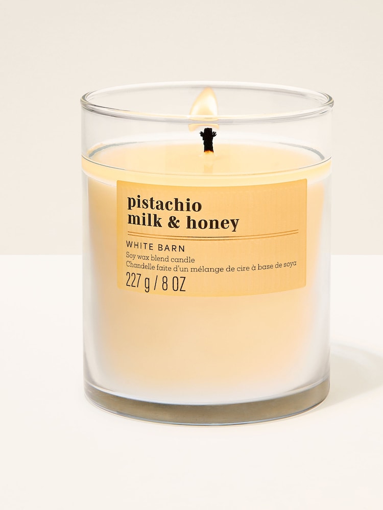 Bath & Body Works Pistachio Milk and Honey Single Wick Candle 227g - Image 1 of 3