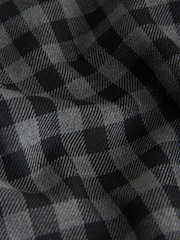Black/Grey Gingham Contrast Waistband Wide Leg Trousers - Image 8 of 8