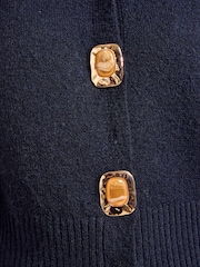 Friends Like These Navy Statement Button Cardigan - Image 5 of 5