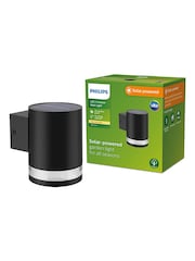 Philips Black LED Fyce Outdoor Solar Wall Light - Image 6 of 6