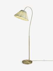 Laura Ashley Brass Willowbrook Pleated Shade Floor Light - Image 5 of 6