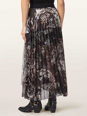 AllSaints Black Micaela Pleat Skirt - Image 2 of 6