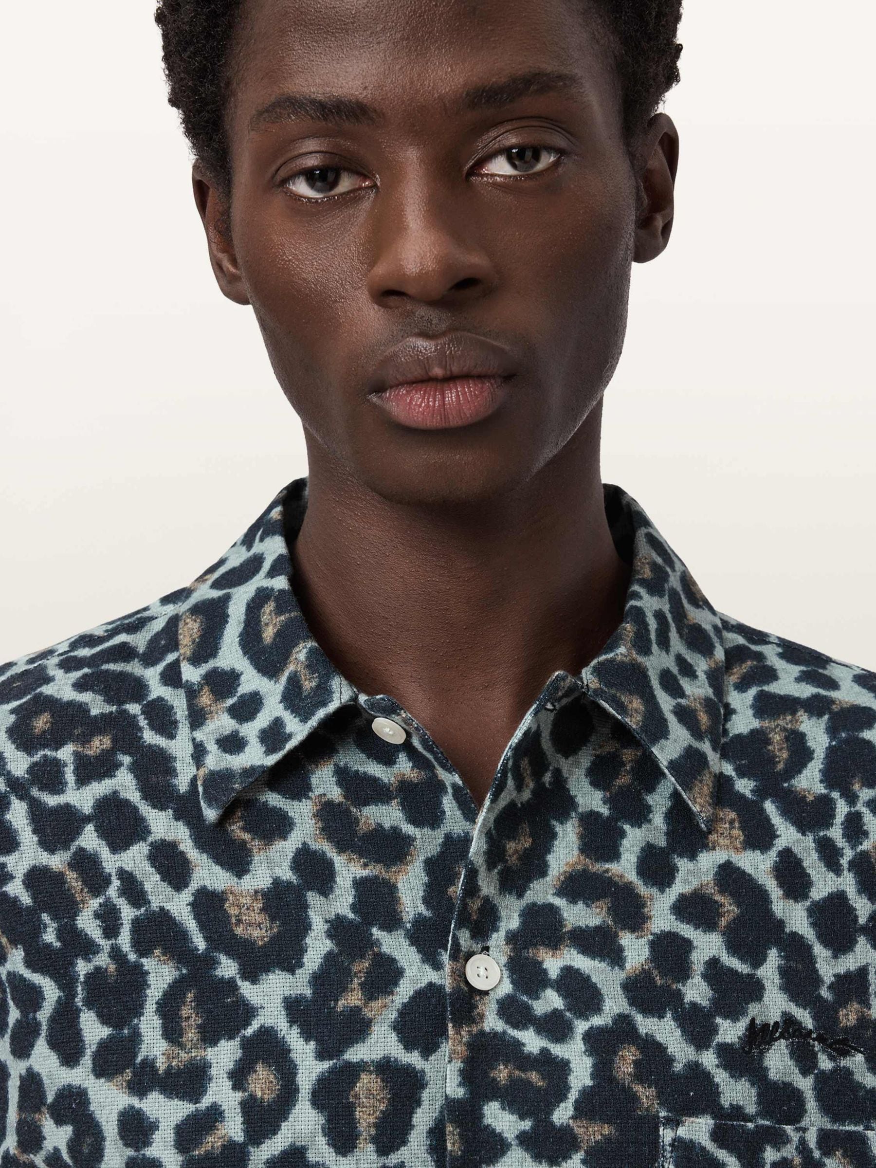 Buy AllSaints Grey Silesia Leo Short Sleeve Shirt from the Next UK