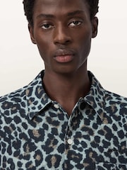 AllSaints Grey Silesia Leo Short Sleeve Shirt - Image 3 of 6