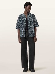 AllSaints Grey Silesia Leo Short Sleeve Shirt - Image 5 of 6