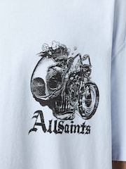 AllSaints Blue Panhead Short Sleeve Crew Neck T-Shirt - Image 4 of 10
